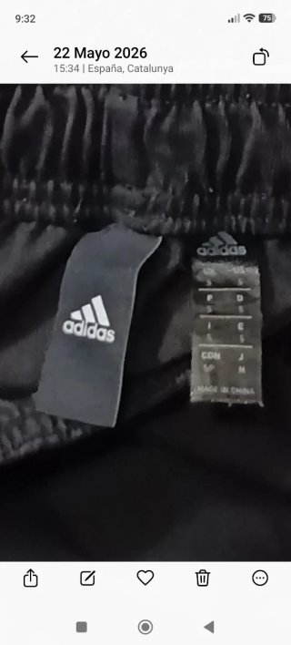 Adidas trank pants negro talla s