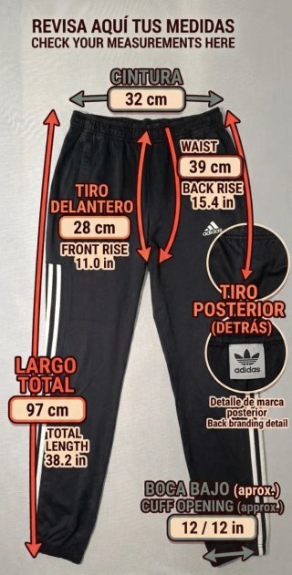 Adidas trank pants negro talla s