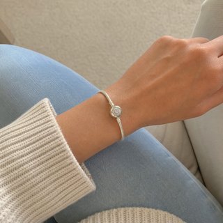 Pulsera Cadena Serpiente Plata
