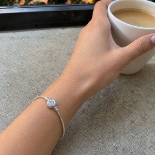 Pulsera Cadena Serpiente Plata