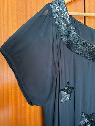 Blusa/Vestido negro con lentejuelas