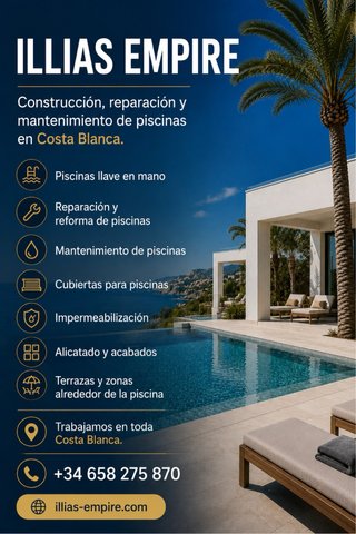 Construcción y reparación de piscinas Costa Blanca