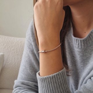 Pulsera Cadena Serpiente Oro Rosa