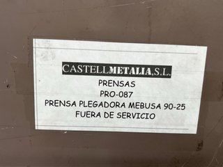 Plegadora MEBUSA 90-25 + UTILES