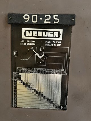 Plegadora MEBUSA 90-25 + UTILES