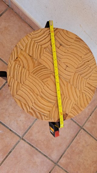 Mesa auxiliar metal y madera