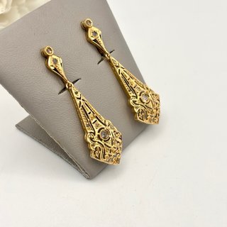 Pendientes de oro 18kt con diamantes