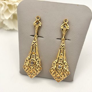Pendientes de oro 18kt con diamantes