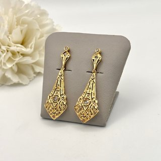 Pendientes de oro 18kt con diamantes