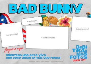 Poster Personalizado Bad Bunny Cámara