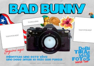 Poster Personalizado Bad Bunny Cámara
