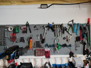Panel de herramientas para taller