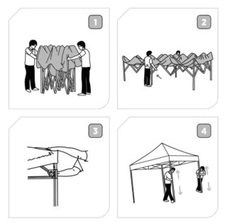 Carpa plegable 3x3m blanca