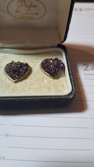 Colgantes Corazón Plata Amatista