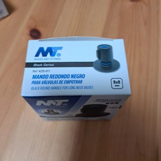 2 mandos de llave de paso Redondos Negros MT