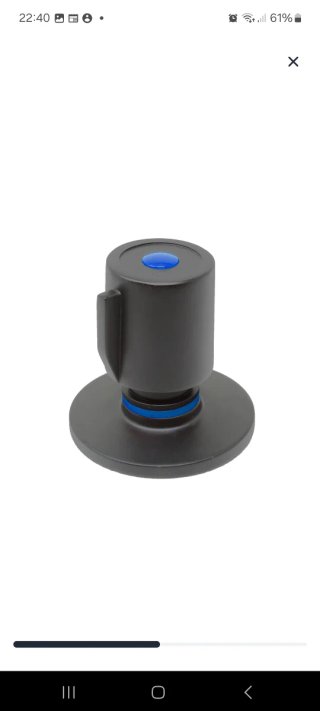 2 mandos de llave de paso Redondos Negros MT