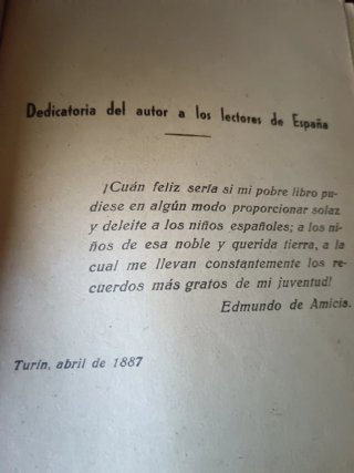 Libro Corazón: Diario de un niño de Amici. Antiguo