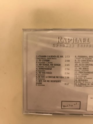 Raphael Grandes Éxitos. CD. Sin desprecintar.