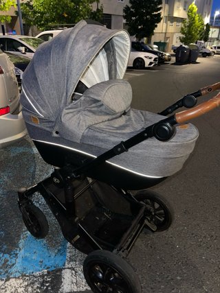 Carro de bebé capazo gris