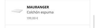 Colchón Ikea Mauranger y somier Ikea Krakhella