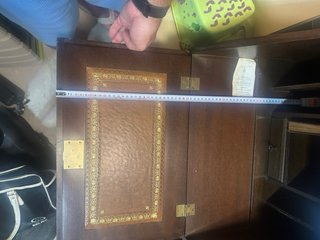 Escritorio cajonera retro de madera