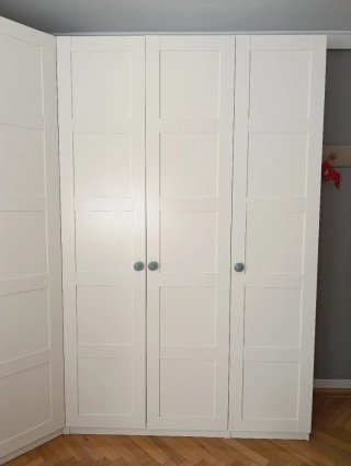 Armario grande esquinero modular blanco