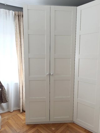 Armario grande esquinero modular blanco