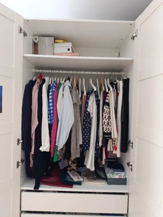 Armario grande esquinero modular blanco