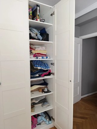 Armario grande esquinero modular blanco