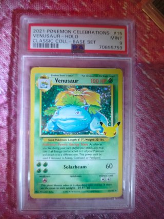 Carta Pokémon Venusaur Holo PSA 9