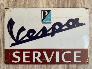 (345) Cartel Vespa Piaggio Service