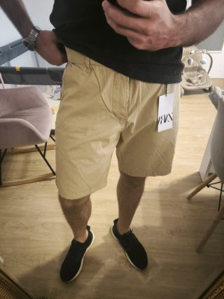 Pantalón corto chino beige Talla M