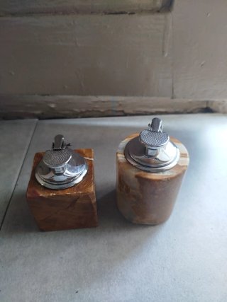 Coppia accendini onice vintage anni '50