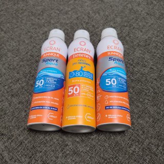 3 Protectores Solares ECRAN Sport Aqua SPF 50