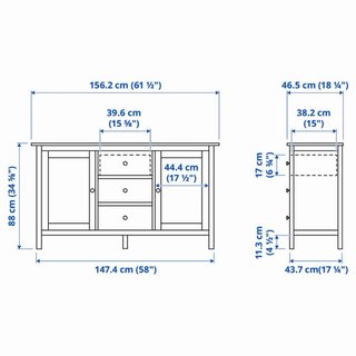 Credenza Ikea Hemnes in legno