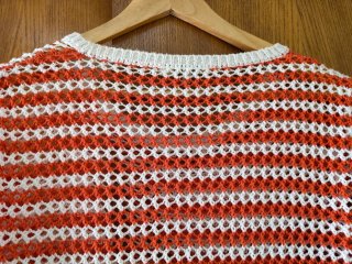 Jersey calado rayas naranja y blanco