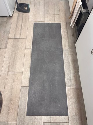 Alfombra Vinílica Efecto Cemento Gris 50x150