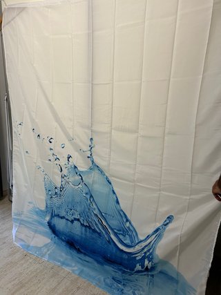 Cortina de baño con diseño de salpicadura