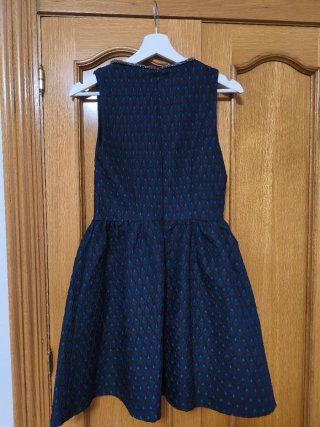 Vestido negro y azul