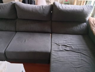 Sofá Chaiselongue Gris 265cm