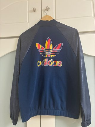 Chaqueta Adidas Mujer Azul y Blanca