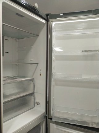 Nevera Combi Acero Inoxidable Hotpoint Ariston