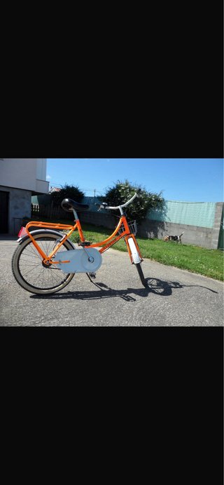 Bicicleta Paseo Clásica Vintage Naranja