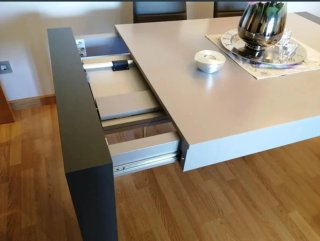 Conjunto comedor y mesa extensible madera