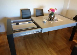 Conjunto comedor y mesa extensible madera