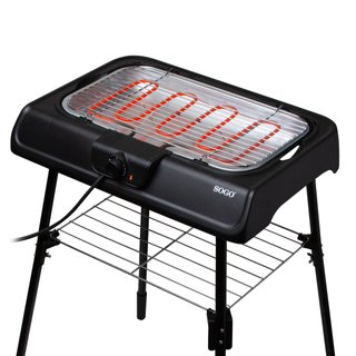 Barbacoa Eléctrica SOGO Negra y Plateada