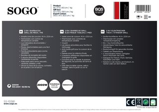 Barbacoa Eléctrica SOGO Negra y Plateada