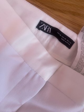 Pantalón Zara Talla XS Blanco