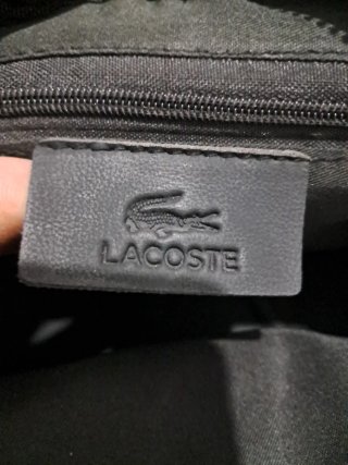 Bolsa Lacoste Preta e Multicolor