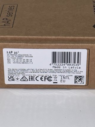 Enrutador Mikrotik hAP ac2 RBD52G Negro